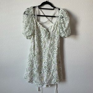 For Love & Lemons Eclair Embellished Mini Dress NWT